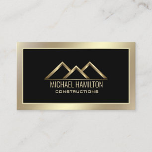 Professionell enkel logotyp för byggnation i gods visitkort