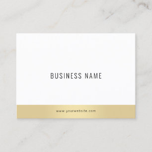 Professionell Enkel mall Elegant Guld White Visitkort