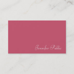 Professionell Enkel mall Modern Elegant Red Visitkort