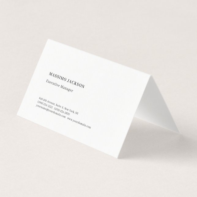 Professionell enkel minimalistisk modern matt papp visitkort (Framsida)