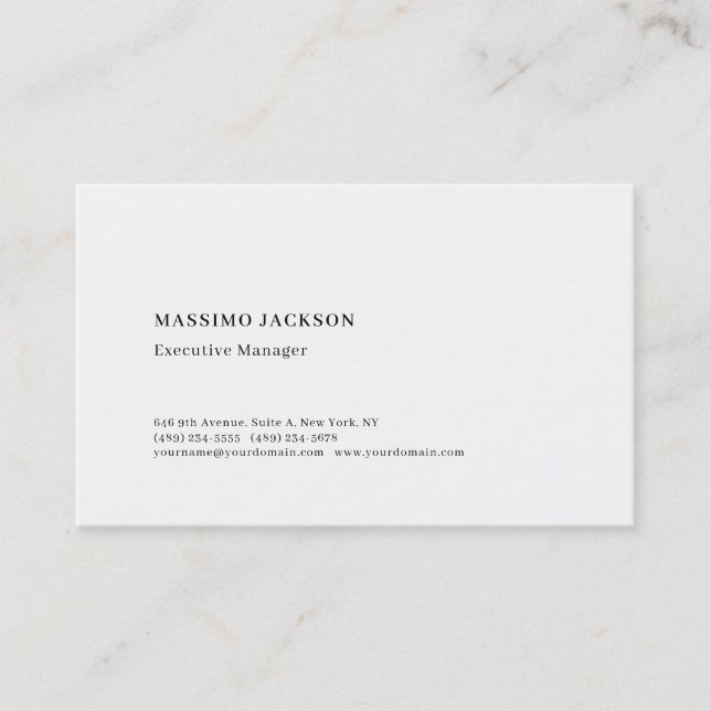 Professionell enkel minimalistisk modern matt papp visitkort (Framsida)