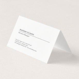 Professionell enkel minimalistisk modern matt papp visitkort