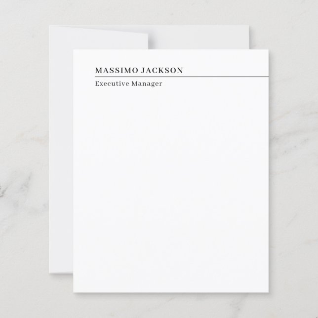 Professionell enkel minimalistisk modern namn tite (Framsida)