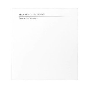 Professionell enkel minimalistisk modern namn tite anteckningsblock