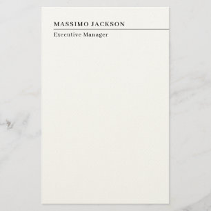 Professionell enkel minimalistisk modern namn tite brevpapper