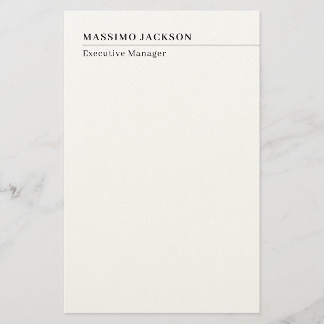 Professionell enkel minimalistisk modern namn tite brevpapper (Framsida)