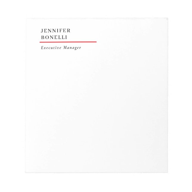 Professionell enkel minimalistisk modern trendig anteckningsblock (Framsida)