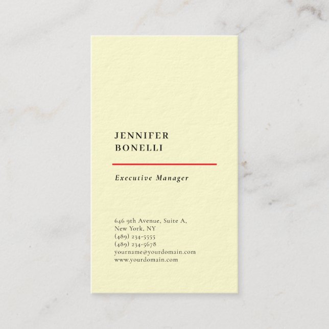 Professionell enkel minimalistisk modern trendig k visitkort (Framsida)
