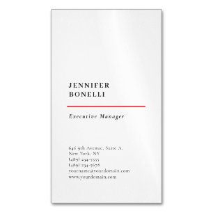 Professionell enkel minimalistisk modern trendig magnetiska visitkort