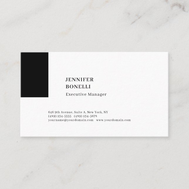 Professionell enkel minimalistisk modern trendig visitkort (Framsida)