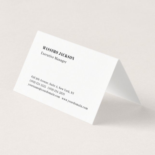 Professionell enkel minimalistisk modern visitkort (Framsida)