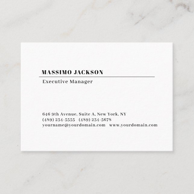 Professionell enkel minimalistisk modern visitkort (Framsida)