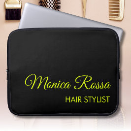 Professionell Enkel modern Chartreuse och svart Laptop Fodral