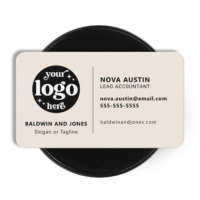 Professionell - enkel modern design med Logotyp Visitkort (Skapare uppladdad)