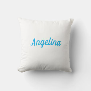 Professionell Enkel Modern Elegant Blå Ditt Namn Kudde