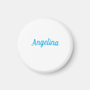 Professionell Enkel Modern Elegant Blå Ditt Namn Magnet
