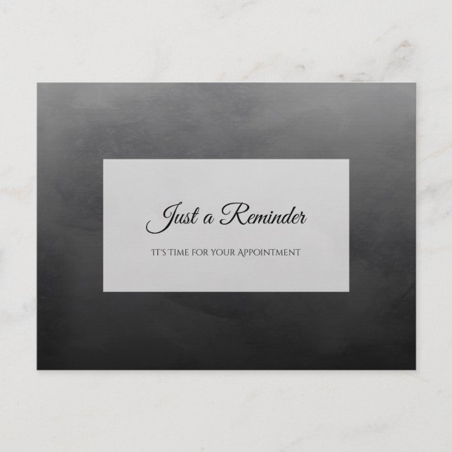 Professionell Enkel Möte påminnelse om svart Vykort (Framsida)