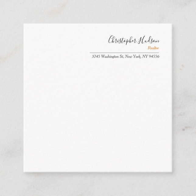 Professionell Enkel vanlig bärbar dator Realtor Re Tilläggskort (Framsida)