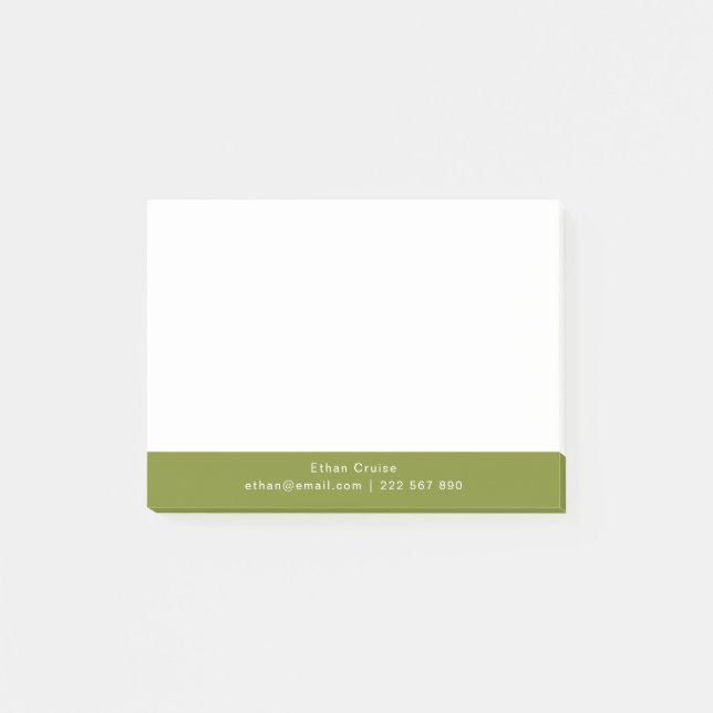 Professionell Enkel Vit Post-it Block (Framsida)