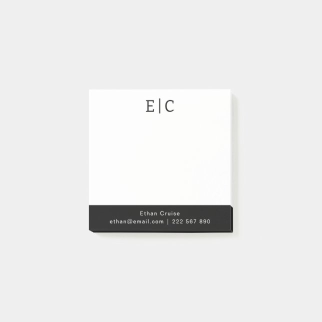 Professionell Enkel Vit Post-it Block (Framsida)