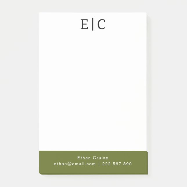 Professionell Enkel Vit Post-it Block (Framsida)