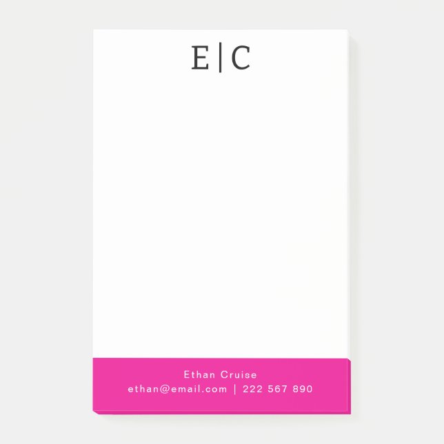 Professionell Enkel Vit Post-it Block (Framsida)