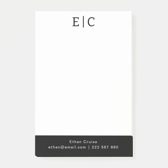 Professionell Enkel Vit Post-it Block (Framsida)