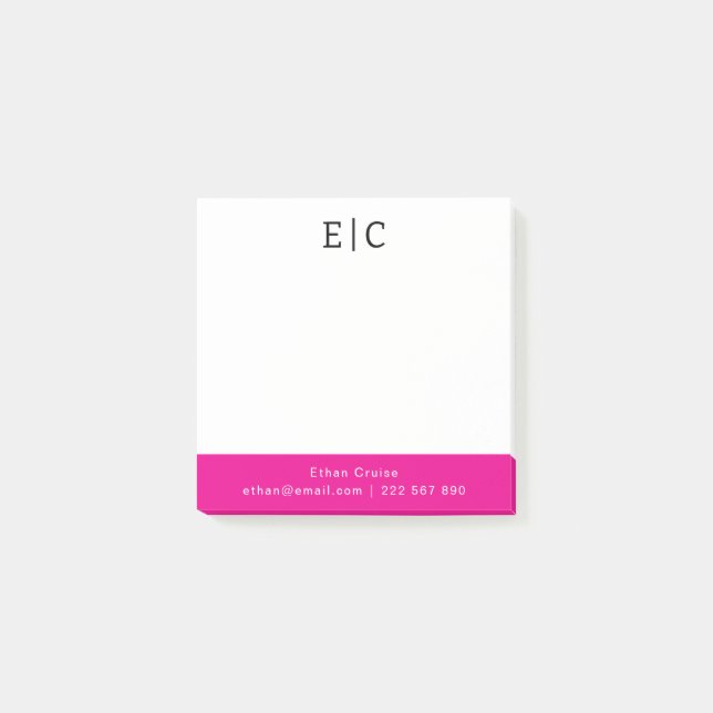 Professionell Enkel Vit Post-it Block (Framsida)