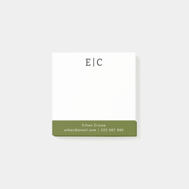 Professionell Enkel Vit Post-it Block (Framsida)