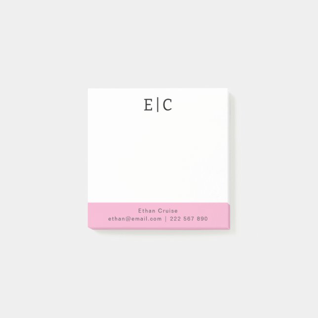 Professionell Enkel Vit Post-it Block (Framsida)