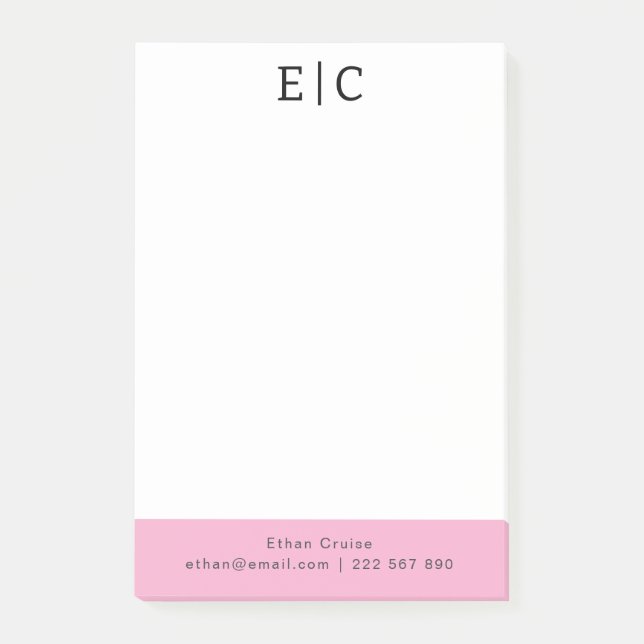 Professionell Enkel Vit Post-it Block (Framsida)
