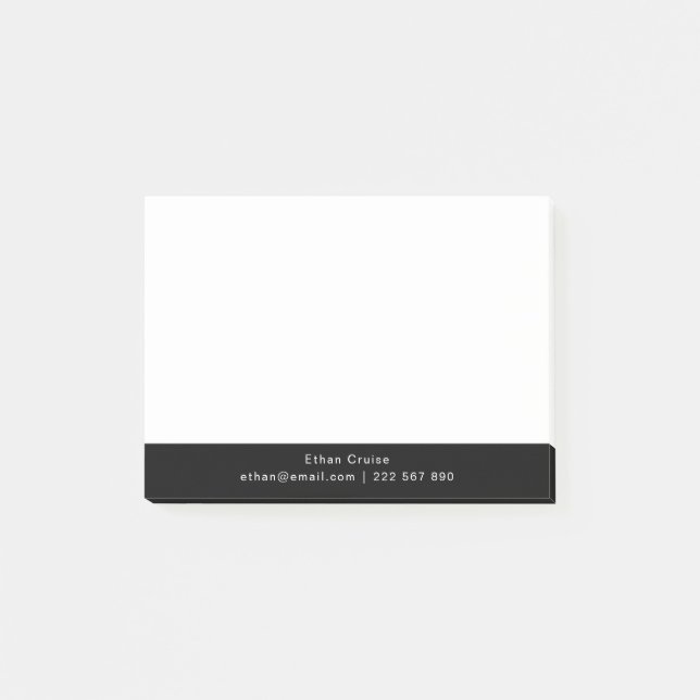 Professionell Enkel Vit Post-it Block (Framsida)