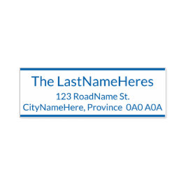 Professionell, enkelt och enkelt efternamn + Adres Självfärgande Stämpel