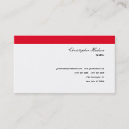 Professionell Enkelt Plain Real Gods Red White Visitkort