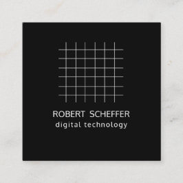 Professionell Enkelt svart, öppet diagramrutnät Fyrkantigt Visitkort