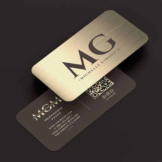 Professionell entreprenör Espresso Falskt Guld Mod Visitkort (Professional Contractor Espresso Faux Gold Modern Business Card
)