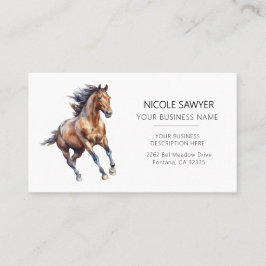Professionell Equestrian Personlig Equine Horse Visitkort