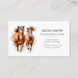 Professionell Equestrian Personlig Equine Horse Visitkort
