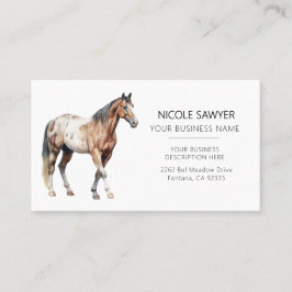 Professionell Equestrian Personlig Equine Horse Visitkort