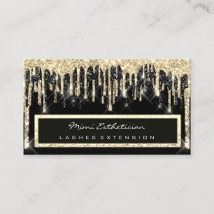 Professionell Event Planner Eyelash Sepia Guld Dri Visitkort