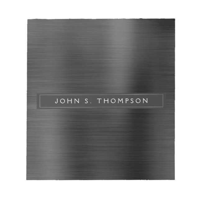 Professionell Executive Black Modern Business Anteckningsblock (Framsida)