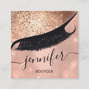 Professionell Eyelash Extension Makeup Artist Skin Fyrkantigt Visitkort