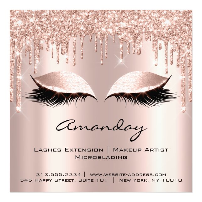 Professionell Eyelash Extension Micorblading Ro Fototryck (Framsidan)