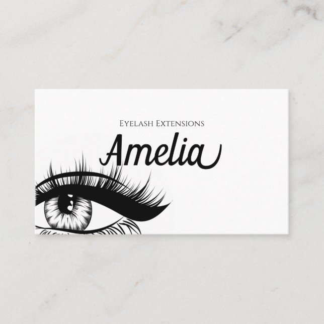 Professionell Eyelash Extensions & Microblading Bu Visitkort (Framsida)