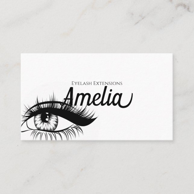 Professionell Eyelash Extensions & Microblading Visitkort (Framsida)