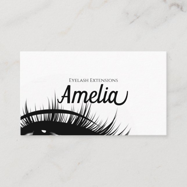 Professionell Eyelash Extensions & Microblading Visitkort (Framsida)