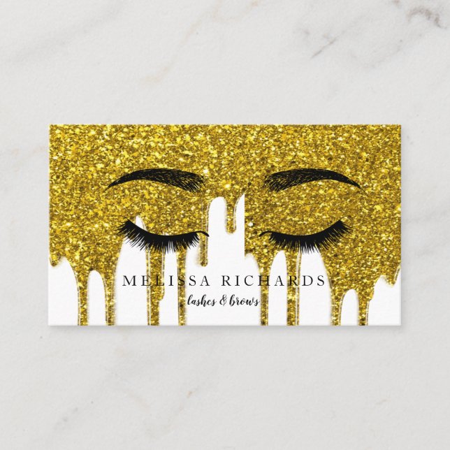 Professionell Eyelash Makeup Artist Black Visitkort (Framsida)