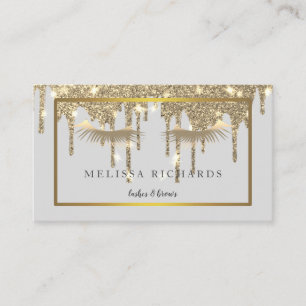 Professionell Eyelash Makeup Artist Black Visitkort