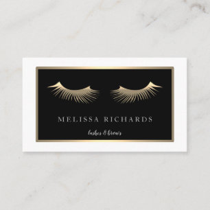 Professionell Eyelash Makeup Artist Black Visitkort