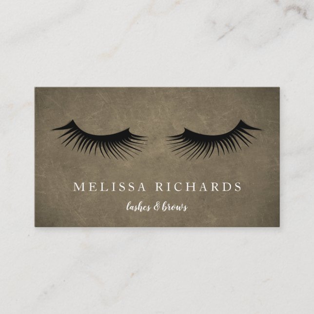 Professionell Eyelash Makeup Artist Visitkort (Framsida)